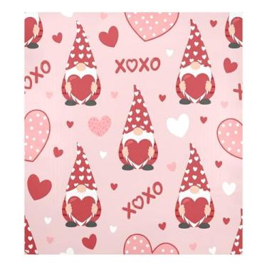 Imagem de Blueangle Capa magnética para lava-louças padrão de gnomos dos namorados, decoração da capa frontal da máquina de lavar louça, adesivos de eletrodomésticos, adesivos de eletrodomésticos, 58 cm C x 66