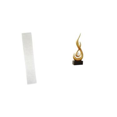 Imagem de Whtkoph Abajur Abstrato em Papel com Efeito de, Escultura de Arte Moderna, Decoração para Sala de Estar, Revestimento em Resina, Estatueta Decorativa, R