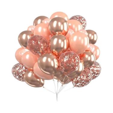 Imagem de Balões De Látex Dourados 30 Peças Em Várias Cores Para Decoração De An