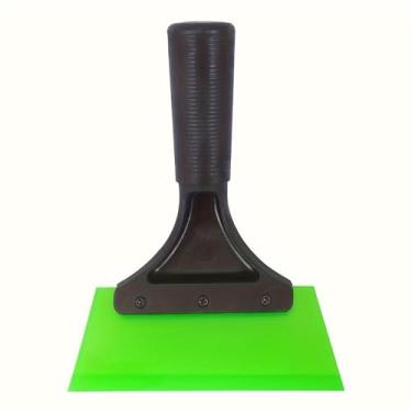 Imagem de Rodo de borracha pequeno com limpador de 12,7 cm e alça antiderrapante, para limpador de água, rodo de chuveiro, para-brisa de carro, pintura de janela, espelho e limpeza de vidro verde