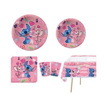 Imagem de Suprimentos Para Festa De Aniversário Lilo E Stitch Rosa Para Crianças