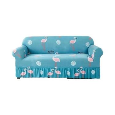 Imagem de Capa De Sofá Antiderrapante Elástica Estampada Protetor De Móveis Para