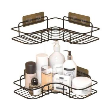 Imagem de Prateleira De Armazenamento Triangular De Metal Montada Na Parede Para