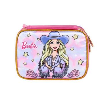 Imagem de Estojo Penal Box Escolar Luxo Barbie Boiadeira EI42654 - Luxcel, roxo