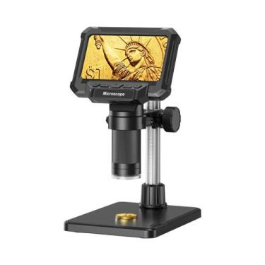 Imagem de Microscópio Digital HD 1600X Com Tela IPS De 4.3 Polegadas Para Inspeç