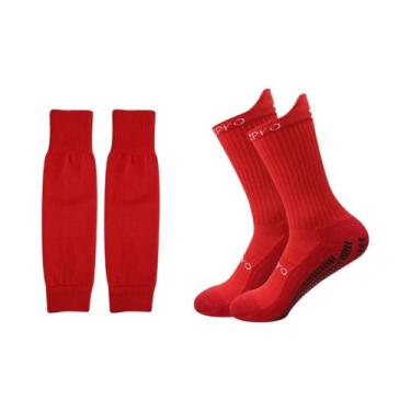 Imagem de Meias Esportivas Masculinas Antiderrapantes De 2 Peças Para Futebol, B