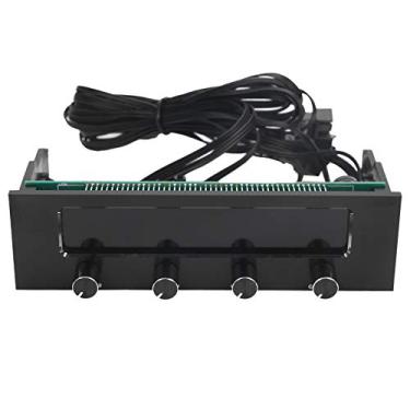 Imagem de Generic STW-6041 Controlador de Ventilador Multifuncional Display Lcd para Computador Cpu Painel Frontal de 4 Canais para Entusiastas de Jogos Abs + Liga de Alumínio
