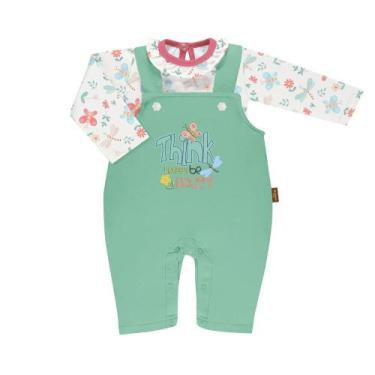 Imagem de Conjunto Body Manga Longa e Jardineira Longa feminina - 2 Peças - Bati