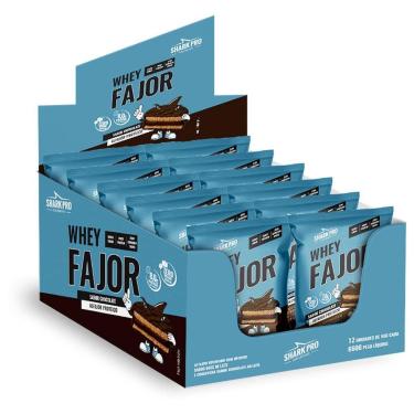 Imagem de Alfajor WheyFajor - 12 Unidades 55g Chocolate - Shark Pro-Unissex