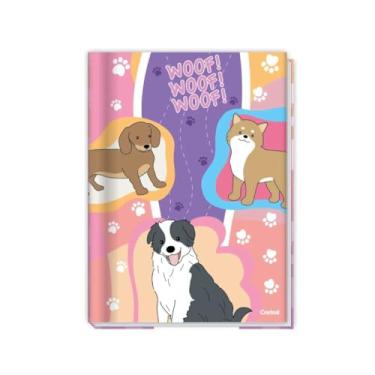 Imagem de Caderno Brochura Pequeno A5 Pet Fun Credeal Coleção 2026 80 folhas Costurado Infantil Animais Fofos Tamanho 140x202mm (Cachorro Woof)