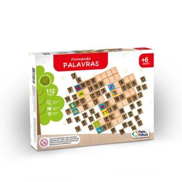 Imagem de Jogo Formando Palavras em Madeira Educativo Infantil para Alfabetizaçã