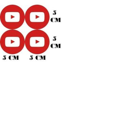 Imagem de 4 Adesivos Logo Circular Youtube - MRC