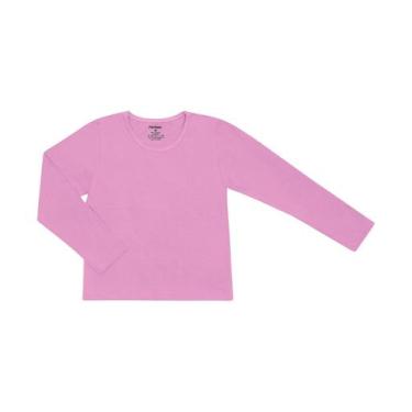 Imagem de Blusa Manga Longa Infantil Feminina Rovitex Kids Rosa, 1, Rosa