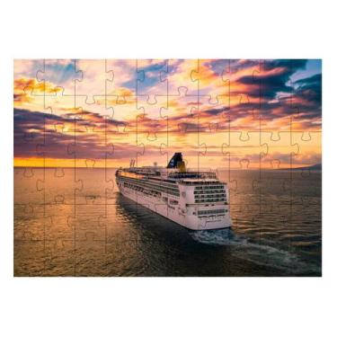 Imagem de Kit 2 Quebra-Cabeça Inclusivos Navios em 24 Peças grandes - Coleção TE
