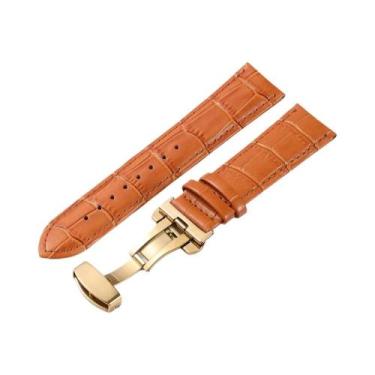 Imagem de Pulseira De Relógio Masculina Em Couro Gravado 18mm 20mm 22mm 24mm Com