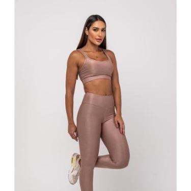 Imagem de Calça Legging Suplex Canelada Brilho Básica Salvatore Fashion-Feminino