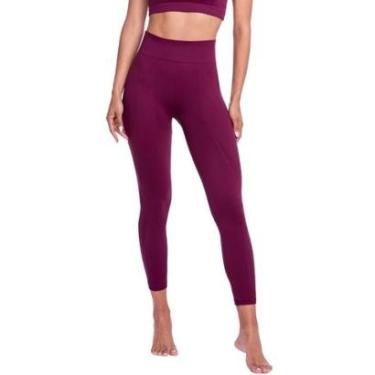 Imagem de Calça Legging Fitness Plié Cintura Alta Sem Costura Adulto-Feminino