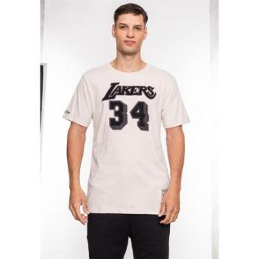 Imagem de Camiseta Mitchell & Ness Los Angeles Lakers Shaquille O'Neal Masculino-Masculino