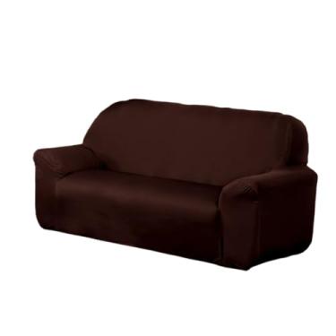 Imagem de Conjunto de três capas para sofá Elegante e encantador capa para sofa de 3 lugares，manta de sofa，capa para sofá 2 e 3 lugares(TABACO)
