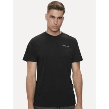 Imagem de Camiseta Tommy Jeans Masculina Slim Linear Chest Preta-Masculino