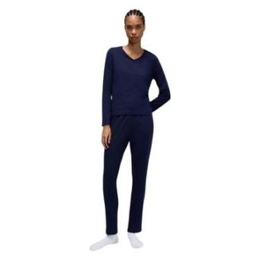Imagem de Pijama Hering Longo Feminino Decote V-Feminino