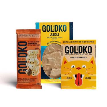 Imagem de Kit Chocolate Branco zero adição de açúcares - Goldko