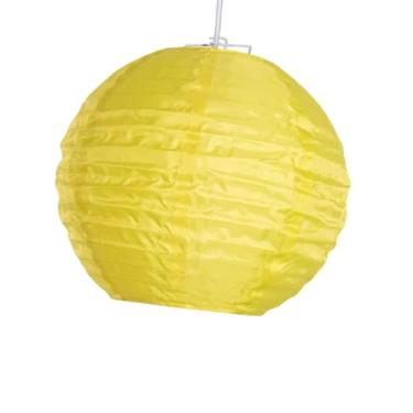 Imagem de Fenteer Abajur para Lanterna Externa, Abajur para Luminária Pendente, Design Vintage Clássico, Capa para Luminária Suspensa para, Jardim ou Sacada, Amarelo, 27cmx30cm