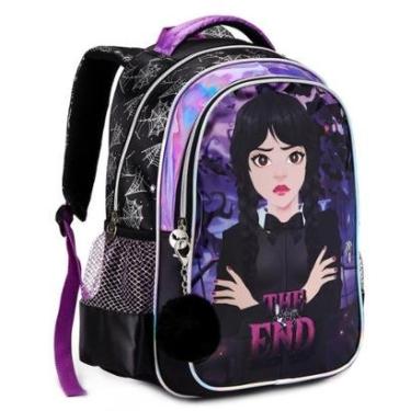 Imagem de Mochila Costas Infantil Feminina Addans Wandinha Denlex-Feminino