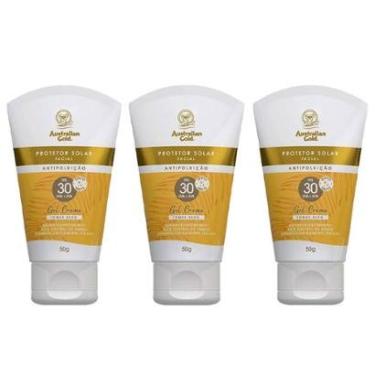 Imagem de Australian Gold Antipoluição Kit Com 3 Protetores Faciais FPS 30 Kit-Unissex