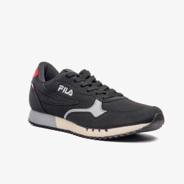 Imagem de Tênis Casual Masc Fila Jogger Sport II Preto/Cinza 1313336-Masculino