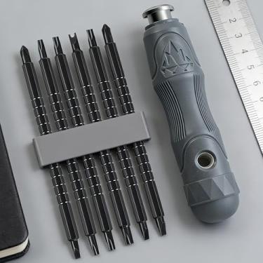 Imagem de Conjunto de chaves de fenda catraca, chave de fenda multifuncional telescópica de liga de aço com 8 peças