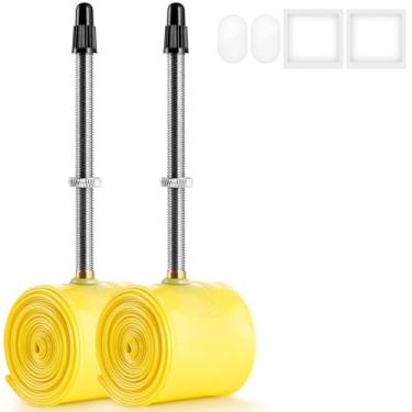 Imagem de 1-Pack 27.5" Fat Tire Tube 27.5 X 2.5/2.8/3.0 AV32mm Schrader Valve 27.5" Tube Compatible with 27.5 X 2.5 27.5 X 2.6 27.5 X 2.7 27.5 X 2.75 27.5 X 2.8 27.5 X 3.0 Bike Tire Tube