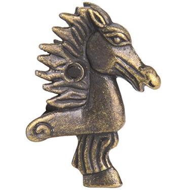 Imagem de 8PCS Protetor de Cantos Pé Móvel em Forma Cavalo Caixa Madeira Liga Zinco Suporte Decorativo Gravado no Estilo Retrô para Armários Gavetas Roupeiros L