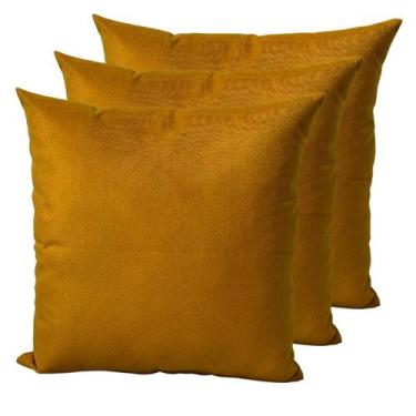 Imagem de Kit 3 Capas De Almofadas Sued 60x60 Extra Grande Com Zíper - INGRID BO