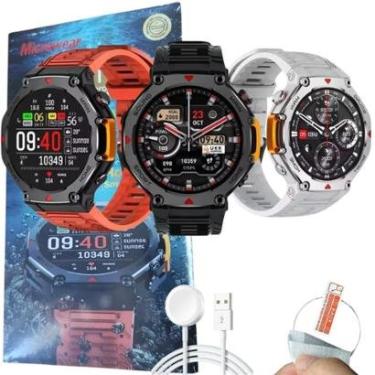 Imagem de Smartwatch Relogio Á Prova D´Àgua M Rex 4 Recebe Notificações Chamadas Serie 10 Chatgpt AI GPS-Unissex