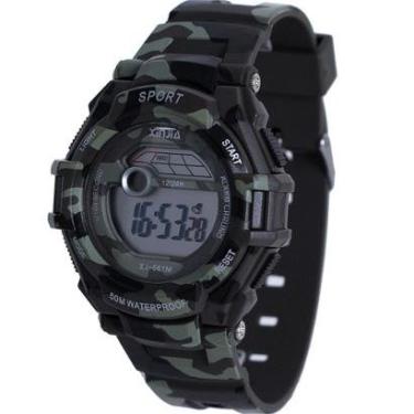Imagem de Relógio Infantil Masculino Camuflado Xinjia com Cronometro Resistente a Água XJ-861M-Masculino