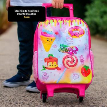 Imagem de Mochila de Rodinhas Infantil Sweeties - Rosa - FIRST