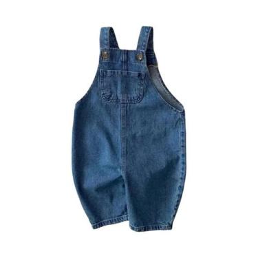 Imagem de Macacão Jeans Para Meninos E Meninas, Macacão Sem Mangas Para Outono E