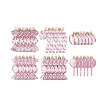 Imagem de Conjunto De 30 Enfeites De Árvore De Natal Em Forma De Pirulito De 6-1