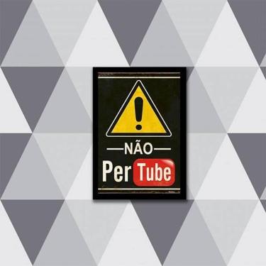 Imagem de Quadro Não Pertube 45X34Cm - Com Vidro Moldura Preta