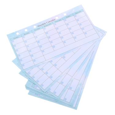 Imagem de Veemoon Refil de agenda mensal para fichário de 6 anéis, tamanho A6, com 14 folhas coloridas gradientes sem data, inserções de calendário mensal e semanal para orçamento, planejamento de refeições e