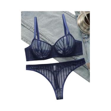 Imagem de Conjunto De Sutiã E Calcinha De Renda Sexy Para Mulheres, Roupa Íntima