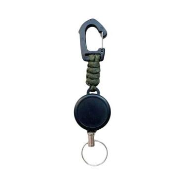 Imagem de Cordão Retrátil Para Chaveiro Com Guarda-Chuva, Fivela Circular De Tec