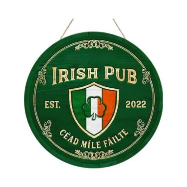 Imagem de Placa Decorativa De Madeira Estilo Retrô Com Trevo Da Sorte Para O Dia