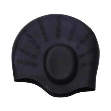 Imagem de Touca De Natação Grande Em Silicone Impermeável Com Proteção Para as O