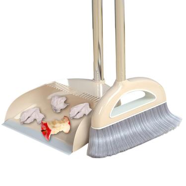 Imagem de Conjunto de vassoura e pá de lixo para casa, conjunto de vassoura e pá de lixo, panela resistente com alça longa na vertical, panelas de poeira com longo - ambientes externos internos para