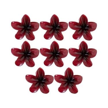Imagem de Presilhas De Cabelo Grandes Com Flores Havaianas Para Cabelos Grossos 
