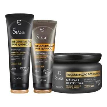 Imagem de Kit Eudora Siáge Regeneração Pós Química4D-Sh e Cond e Másc-Unissex