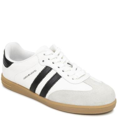 Imagem de Tênis Feminino Flat Tiras Couro Cravo E Canela 1471CC-Feminino