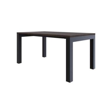 Imagem de Mesa de Jantar Bronx U 160x90x77cm - Compace, Terracota/Est.Preta